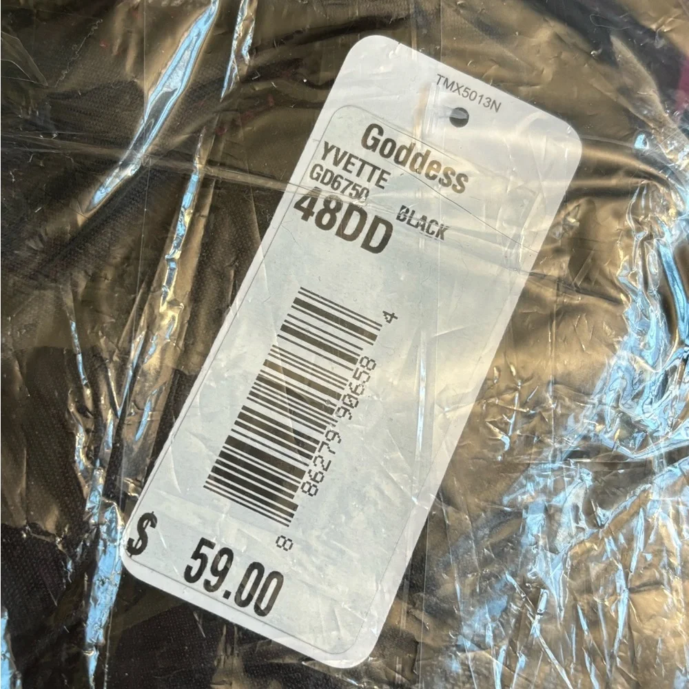 GODDESS Yvette Black Underwire Bra 48DD NWT - Picture 4 of 5